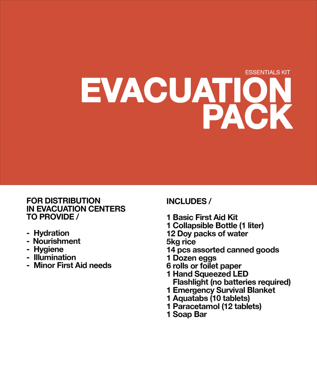 Evacuation Pack